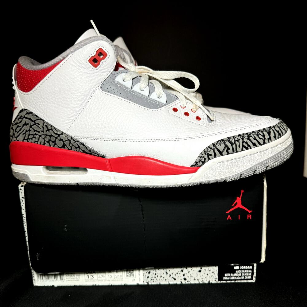 Size 13 - Nike Air Jordan 3 Retro Fire Red 2022 Men's Shoes